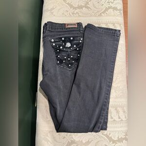 Lamasini Embellished Black Jeans